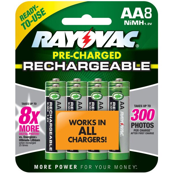 Main product image for Rayovac LD715-8OP AA NiMH Rechargeable Batterie 140-129